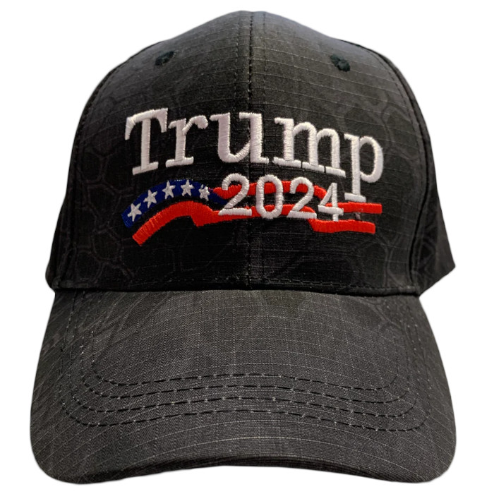 free trump 2024 black camo hat